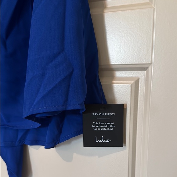 Lulu's Royal Blue Halter Dress - Picture 3 of 6